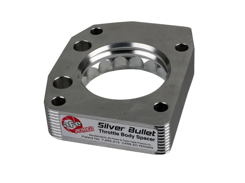 AFE Silver Bullet TBS - aFe 00-03 Honda S2000 L4 2.0L Silver Bullet Throttle Body Spacer - Silver