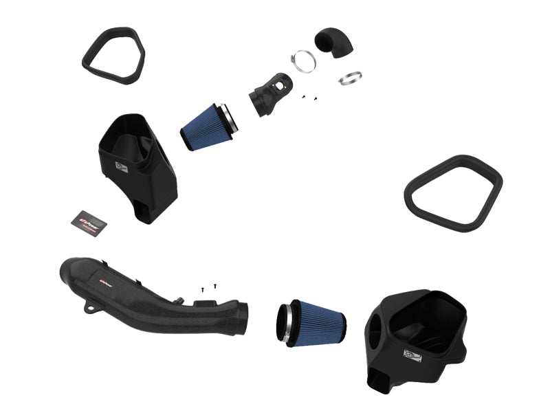 AFE Track Series Intake - aFe Track Series Stg 2 Carbon Fiber Intake w/Pro 5R Media 15-20 BMW M3/M4(F80/82/83) L6-3.0L(tt) S55