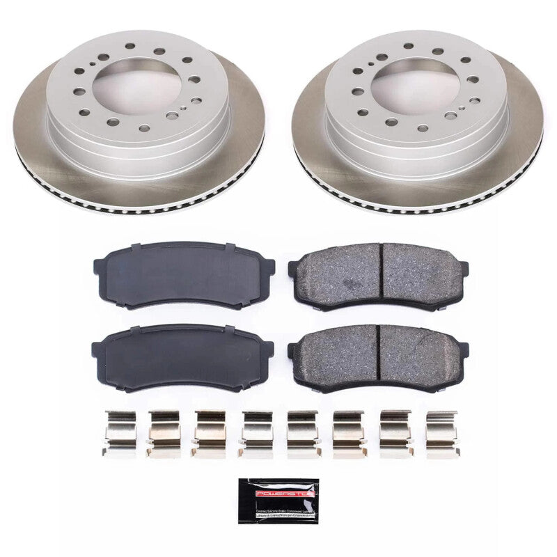 PSB Semi-Coated Rotor Kits - Power Stop 10-14 Toyota FJ Cruiser Rear Semi-Coated Rotor Kit