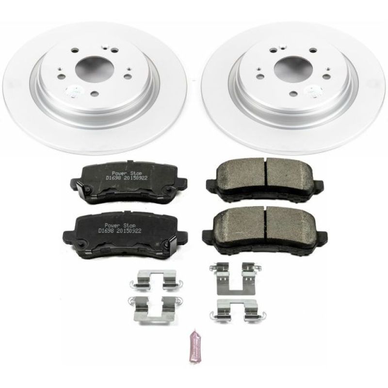 PSB Z17 Evolution Coated Kit - Power Stop 15-19 Acura TLX Rear Z17 Evolution Geomet Coated Brake Kit