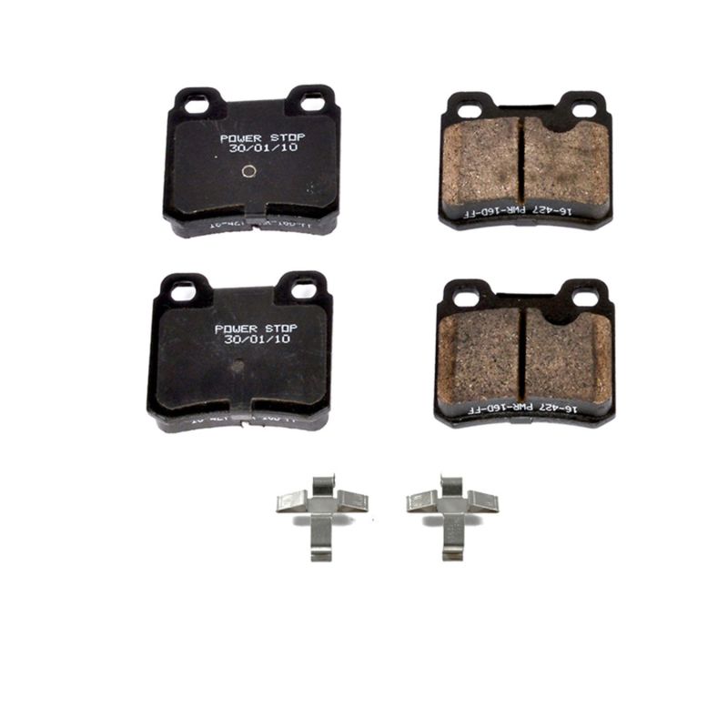 PSB Z17 Evolution Brake Pads - Power Stop 94-96 Saab 900 Rear Z17 Evo Ceramic Brake Pad w/Hardware