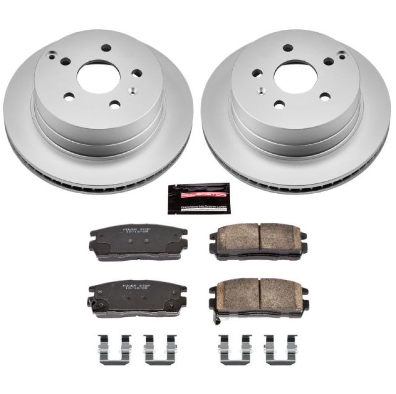 PSB Z17 Evolution Coated Kit - Power Stop 10-17 Chevrolet Equinox Rear Z17 Evolution Geomet Coated Brake Kit