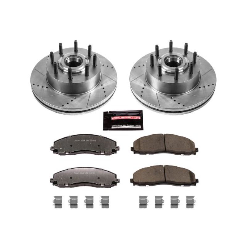 PSB Evolution Drill/Slot Rotor - Power Stop 13-22 Ford F-350 Super Duty Front Z36 Truck & Tow Brake Kit