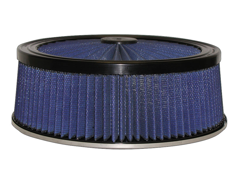 AFE Universal Pro-5 R Filter - aFe MagnumFLOW Air Filters Round Racing P5R A/F TOP Racer 14D x 5H (Blk/Blue)