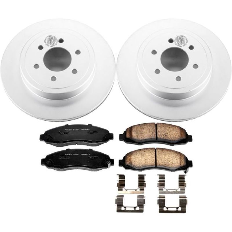 PSB Z17 Evolution Coated Kit - Power Stop 03-04 Dodge Dakota Front Z17 Evolution Geomet Coated Brake Kit