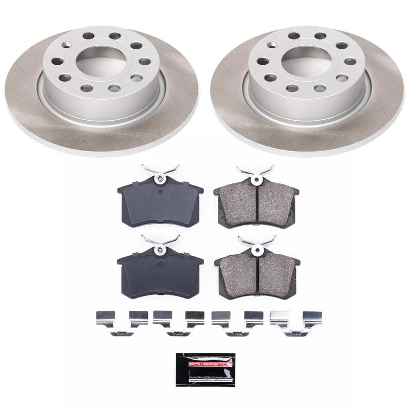 PSB Semi-Coated Rotor Kits - Power Stop 12-18 Volkswagen Jetta Rear Semi-Coated Rotor Kit
