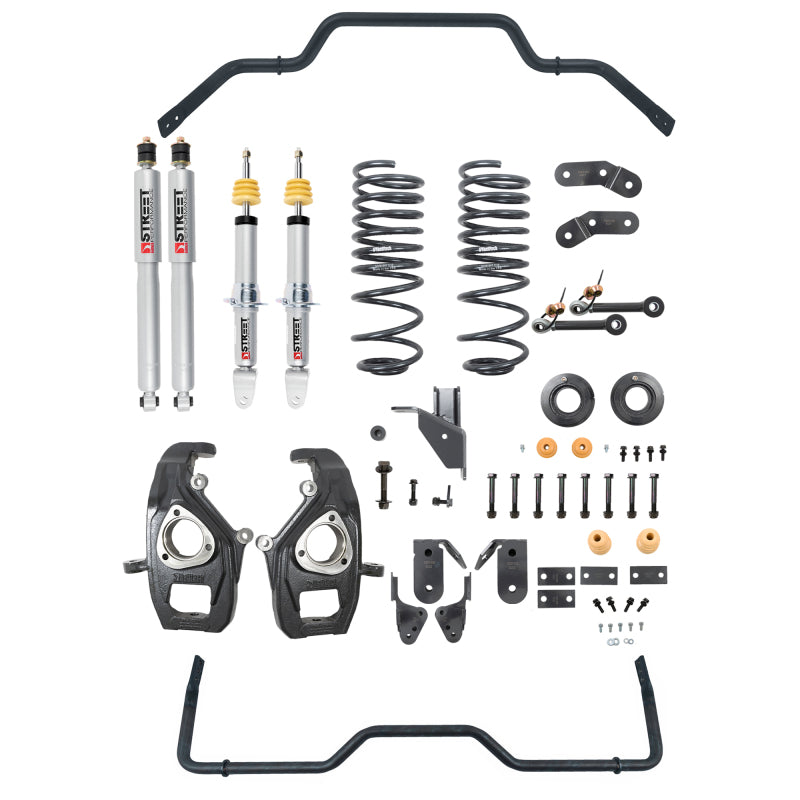 BT Lower Kit w SP Shocks - Belltech 2019+ RAM 1500 2WD/4WD Lowering Kit w/ Street Performance Shocks - 3-4in Front 4-5in Rear