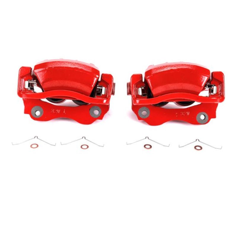 PSB Red Calipers - Power Stop 01-05 Lexus IS300 Front Red Calipers w/Brackets - Pair