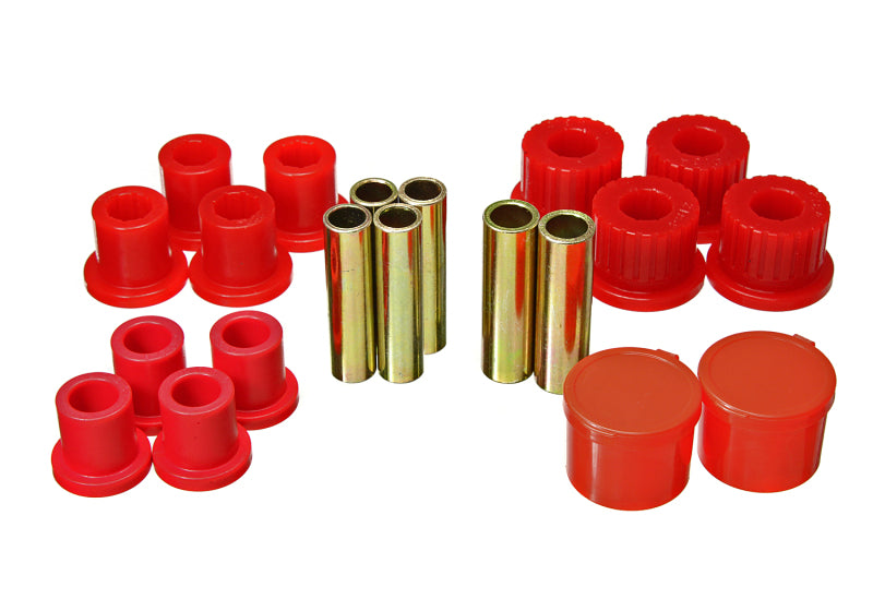 ES Leaf Spring Pads - Red - Energy Suspension 98-11 Ford Ranger 2/4WD Rear Leaf Spring Bushing Set - Red
