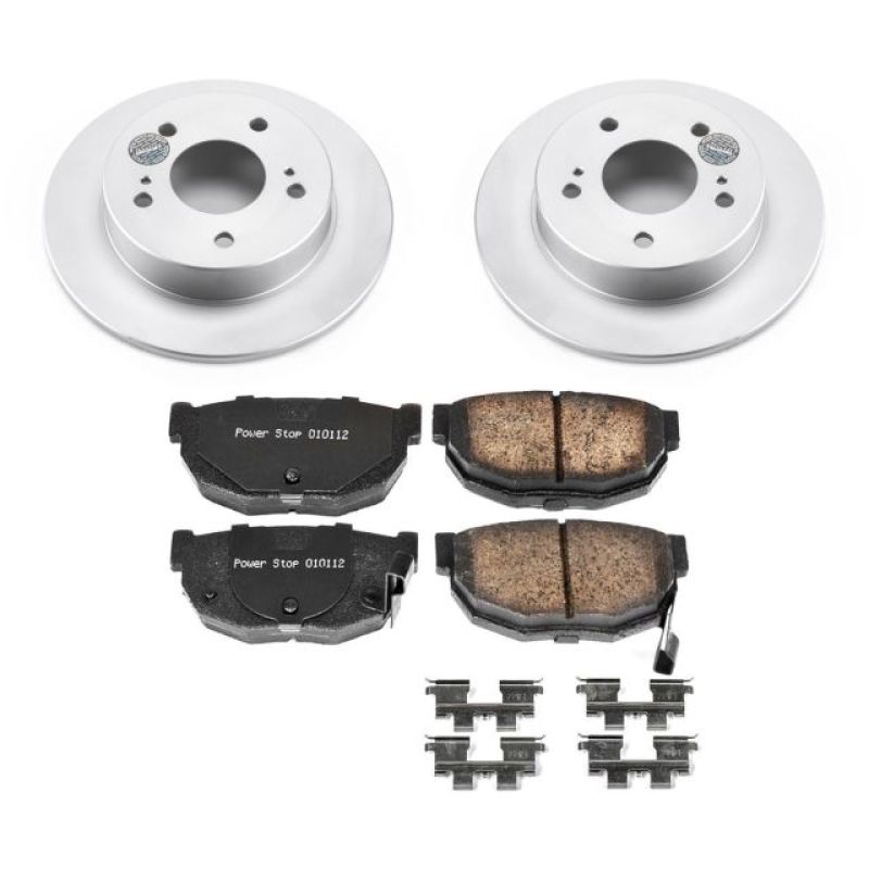 PSB Z17 Evolution Coated Kit - Power Stop 94-98 Nissan 240SX Rear Z17 Evolution Geomet Coated Brake Kit
