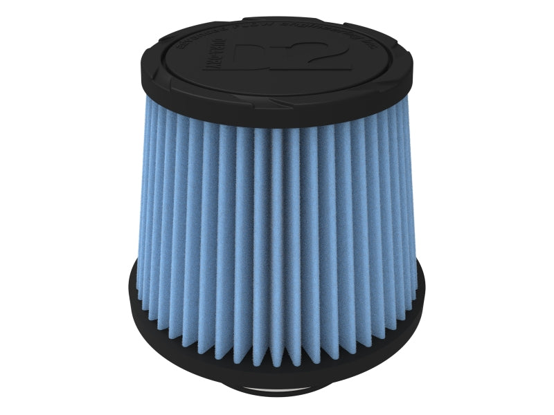AFE Universal D2 Dura Dry Air Filter - aFe POWER Universal Clamp-On Air Filter w/ D2 Dura-Dry Media - 3in F x 6in B x 4-3/4in T x 5in H