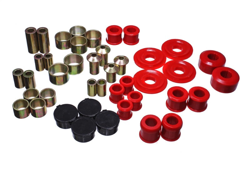 ES Cntrl Arm Bushings - Red - Energy Suspension 2015 Ford Mustang Rear Control Arm Bushing Set - Red