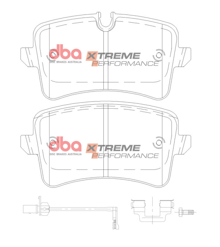 DBA XP Performance Brake Pads - DBA 12-19 Audi A6 Rear XP Performance Brake Pads