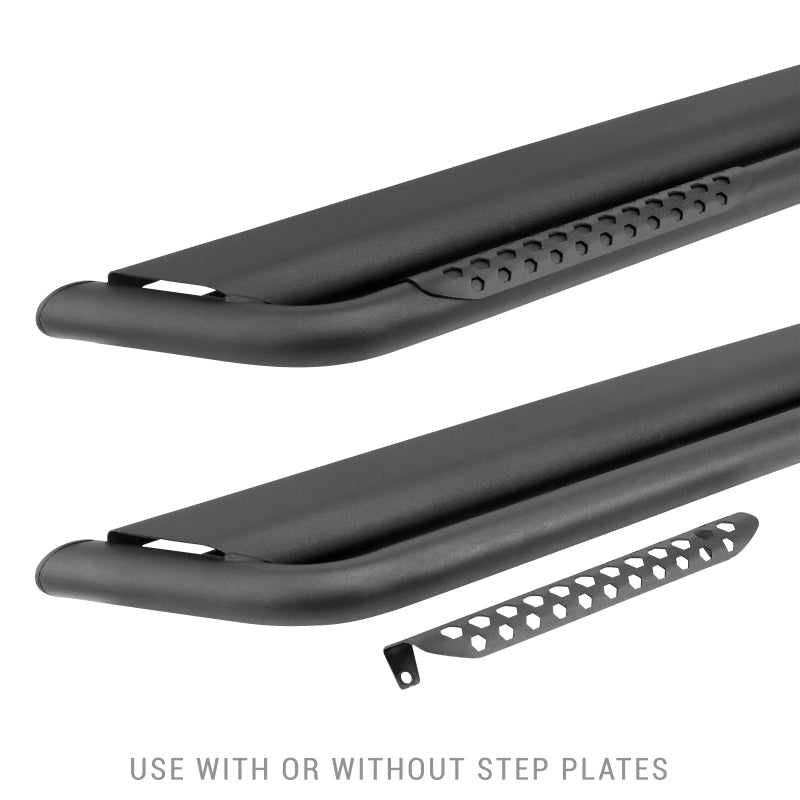 GOR Dom Extreme DS - Go Rhino Dominator Xtreme DS Sliders 57in. Cab Length - Tex. Blk (No Drill/Mounting Brkt Req.)