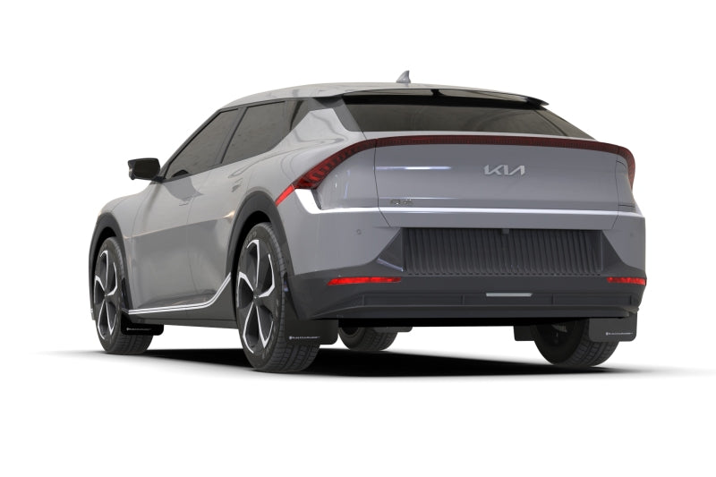 RAL UR Blk Flap/Blue Logo - Rally Armor 22-24 Kia EV6 Black UR Mud Flap Blue Logo