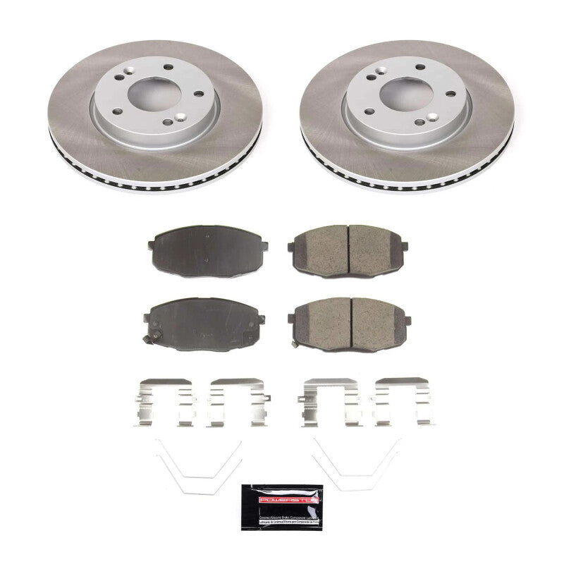 PSB Semi-Coated Rotor Kits - Power Stop 18-22 Hyundai Kona Front Semi-Coated Rotor Kit