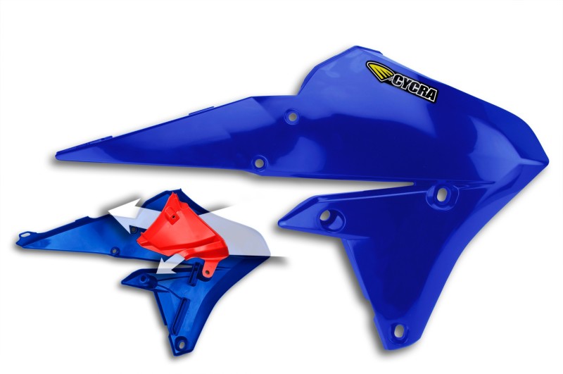 CYC Radiator Shroud - Cycra 14-19 Yamaha WR250F-450F/YZ250-450FX Powerflow Radiator Shrouds - OEM Blue