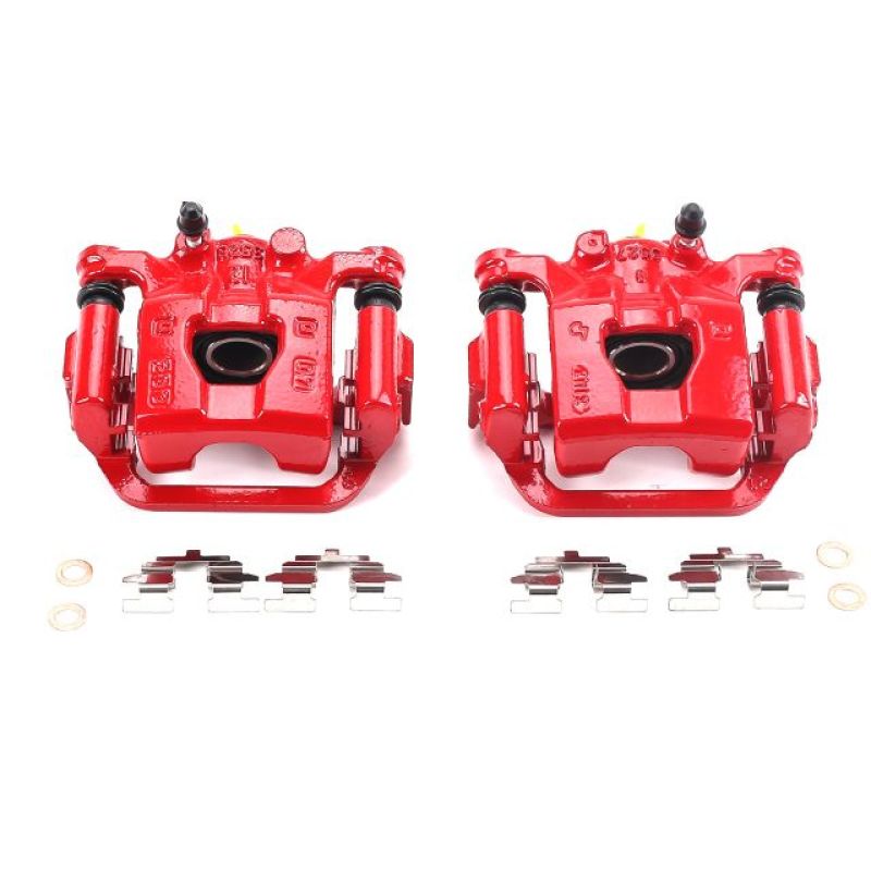 PSB Red Calipers - Power Stop 11-17 Nissan Juke Rear Red Calipers w/Brackets - Pair