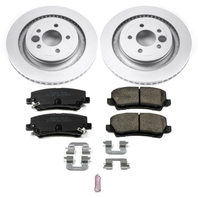 PSB Z17 Evolution Coated Kit - Power Stop 15-19 Ford Mustang Rear Z17 Evolution Geomet Coated Brake Kit