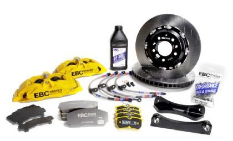 EBC Big Brake Kits - EBC Racing 01-09 Porsche 911 (996/997) Yellow Apollo-6 Calipers 355mm Rotors Front Big Brake Kit