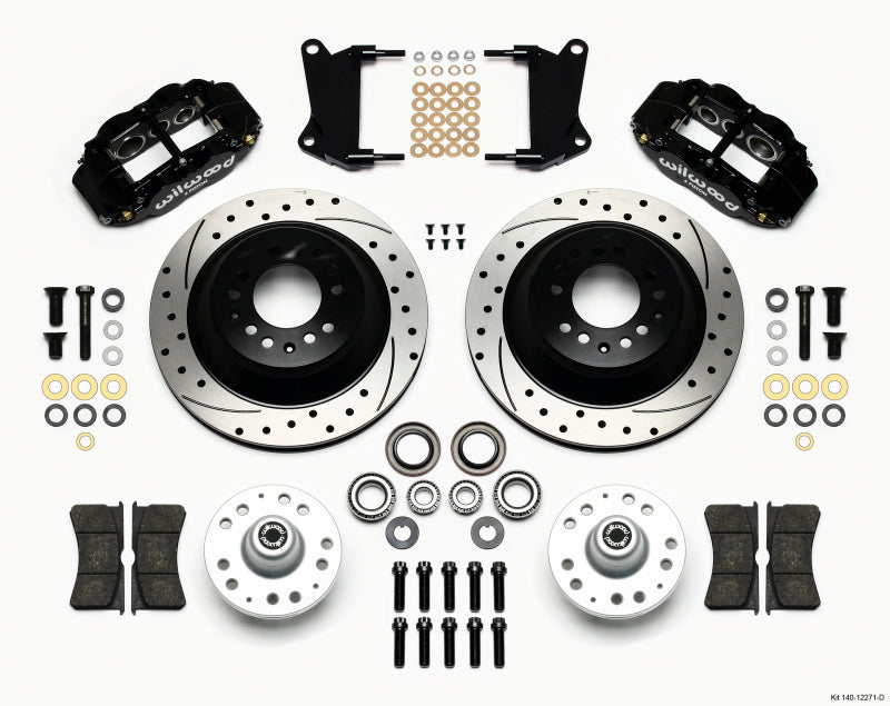 WIL Superlite Brake Kit - Wilwood Narrow Superlite 6R Front Hub & 1PC Rtr Kit 12.88in Drilled 67-69 Camaro 64-72 Nova Chevelle