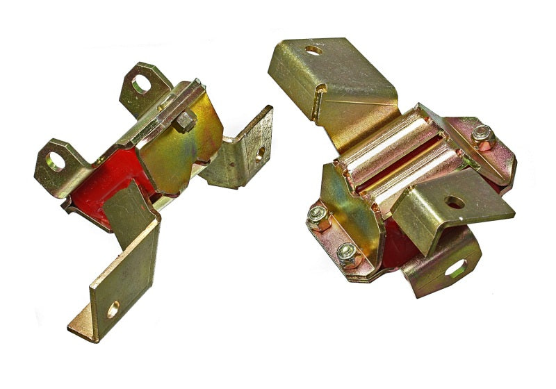 ES Motor Mounts - Red - Energy Suspension 66-70 Ford Falcon / 67-72 Ford Mustang Red Motor Mount Set (2 pc set)