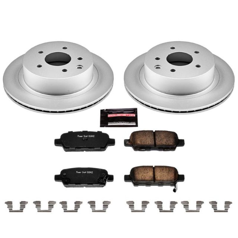 PSB Z17 Evolution Coated Kit - Power Stop 03-05 Infiniti G35 Rear Z17 Evolution Geomet Coated Brake Kit