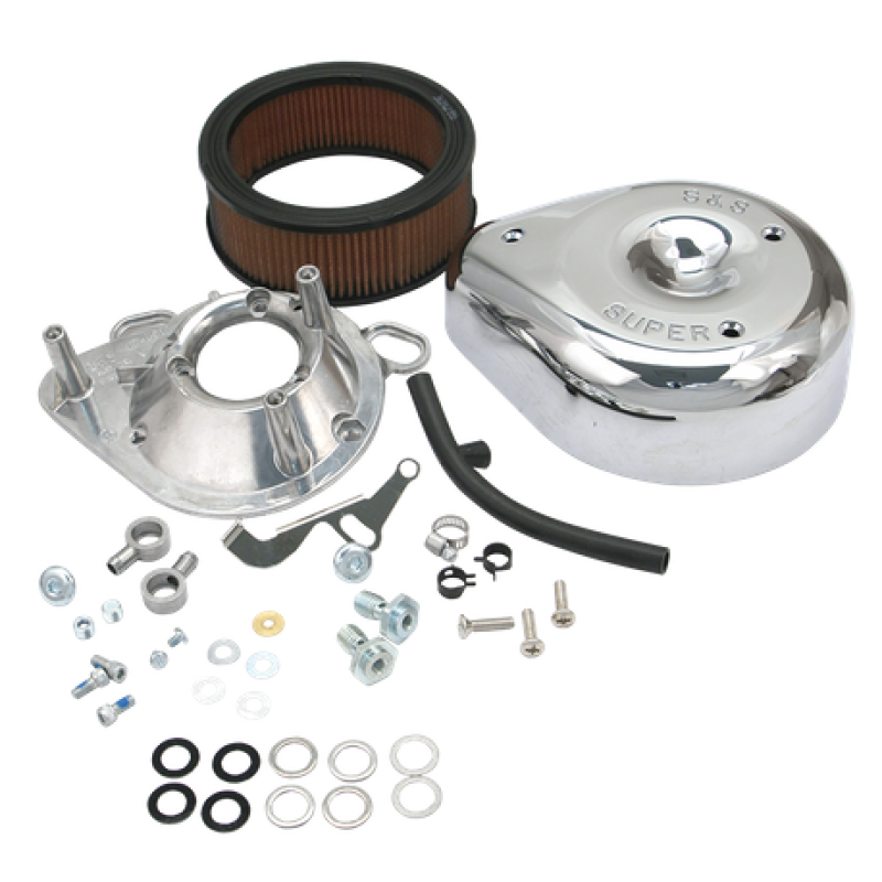 SSC Air Cleaner Kits - S&S Cycle 93-99 BT/91-03 Sportster Models Teardrop Air Cleaner Kit for S&S Super E/G Carb