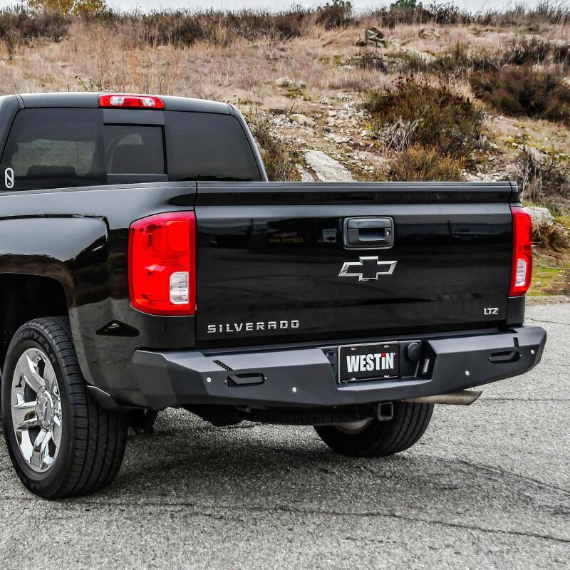 WES Pro-Series Bumpers - Westin 14-18 Chevy Silverado 1500 Pro-Series Rear Bumper - Textured Black
