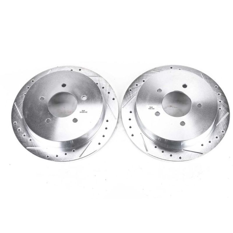PSB Evolution Drill/Slot Rotor - Power Stop 97-00 Ford Expedition Rear Evolution Drilled & Slotted Rotors - Pair