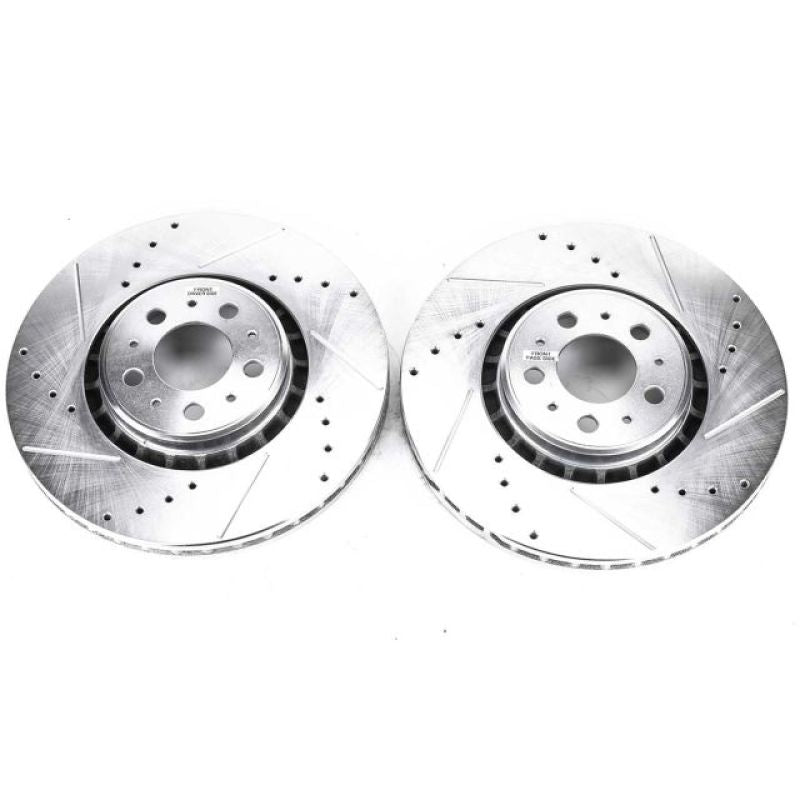 PSB Evolution Drill/Slot Rotor - Power Stop 03-14 Volvo XC90 Front Evolution Drilled & Slotted Rotors - Pair