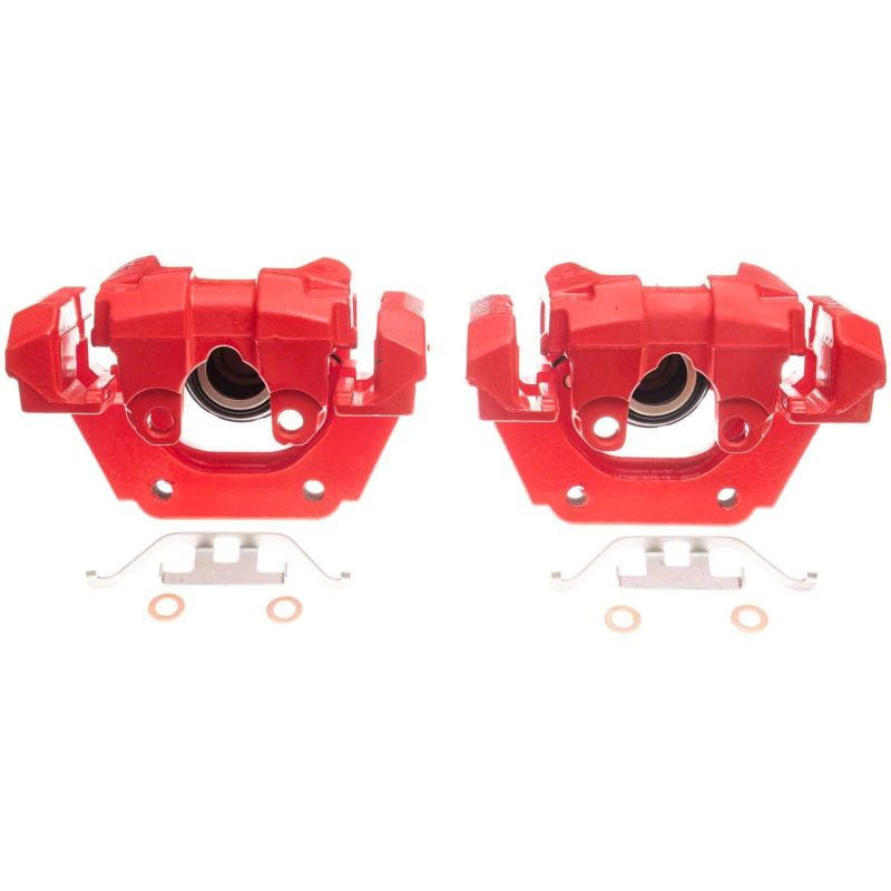 PSB Red Calipers - Power Stop 10-15 BMW 550i GT Rear Red Calipers - Pair