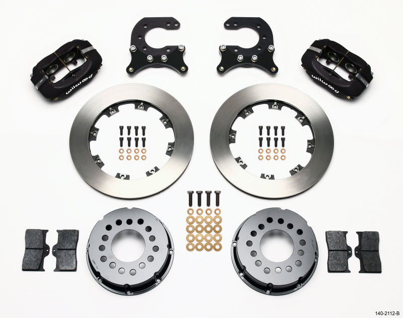 WIL Dynalite Brake Kit - Wilwood Forged Dynalite P/S Rear Kit Chev 12 Bolt w C-Clips