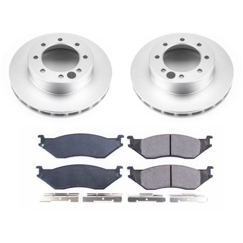 PSB Evolution Coated Rotor - Power Stop 99-04 Ford F-550 Super Duty Front Z17 Coated Brake Kit