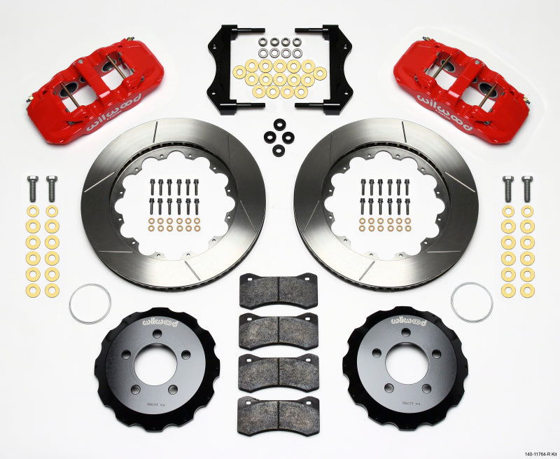 WIL Aero Brake Kit - Wilwood AERO6 Front Hat Kit 14.25 Red 2006-10 Magnum/Challenger/Charger/300C