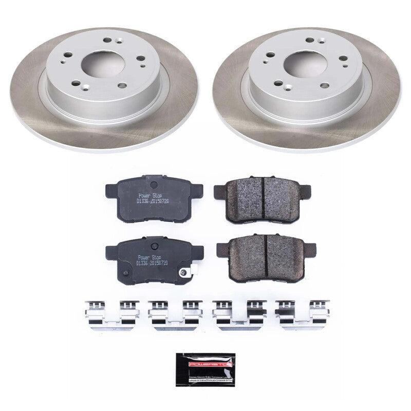 PSB Semi-Coated Rotor Kits - Power Stop 08-10 Honda Accord Rear Semi-Coated Rotor Kit