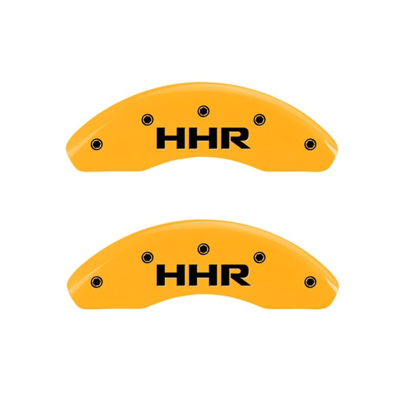 MGP Caliper Covers 2 Logo - MGP 2 Caliper Covers Engraved Front & Rear HHR Yellow Finish Black Char 2010 Chevy HHR