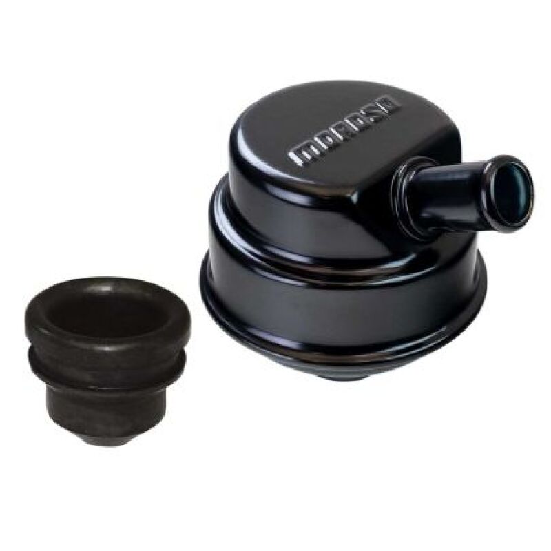 MOR Breathers - Moroso 1-1/4in ID Push-In Oil Separator Breather - Black