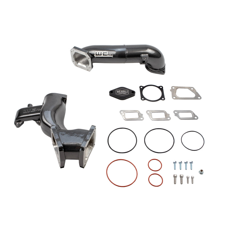WCF Y-Bridge Kit - Wehrli 11-16 Chevrolet 6.6L LML Duramax High Flow Y-Bridge Kit - Illusion Blueberry