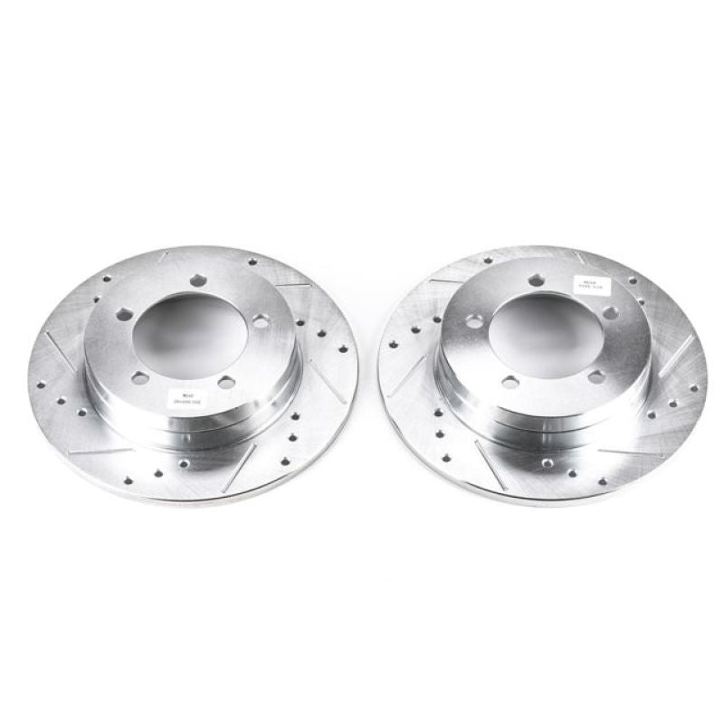 PSB Evolution Drill/Slot Rotor - Power Stop 90-94 Eagle Talon Rear Evolution Drilled & Slotted Rotors - Pair