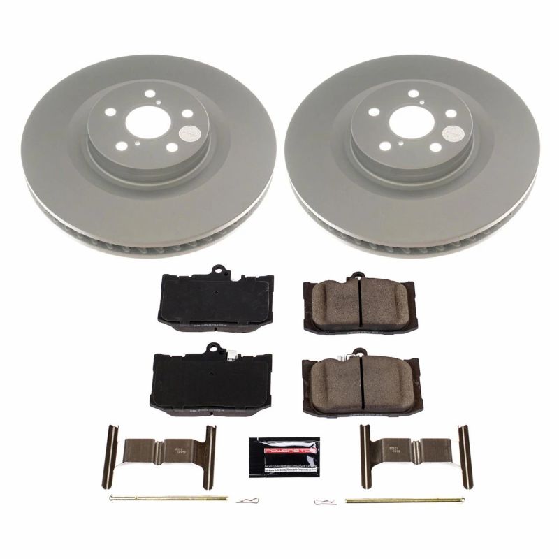 PSB Z17 Evolution Coated Kit - Power Stop 13-19 Lexus GS350 Front Z17 Evolution Geomet Coated Brake Kit