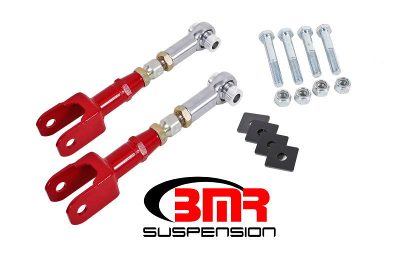 BMR Toe Rods - BMR 15-17 S550 Mustang Rear On-Car Adj. Rod Ends Toe Rods - Red