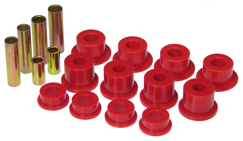 PRO Spring/Shackle Bush- Red - Prothane 92-97 Ford F450 2wd Front Leaf Spring Bushings - Red