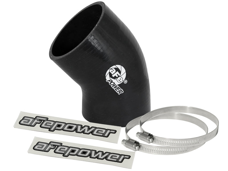 AFE Elbow Reducing Couplers - aFe Magnum FORCE Intake Coupling Kit (3 IN ID to 3-1/4 IN ID x 45 Deg.) Elbow Coupler - Black
