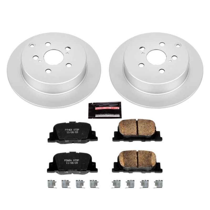 PSB Z17 Evolution Coated Kit - Power Stop 05-10 Scion tC Rear Z17 Evolution Geomet Coated Brake Kit