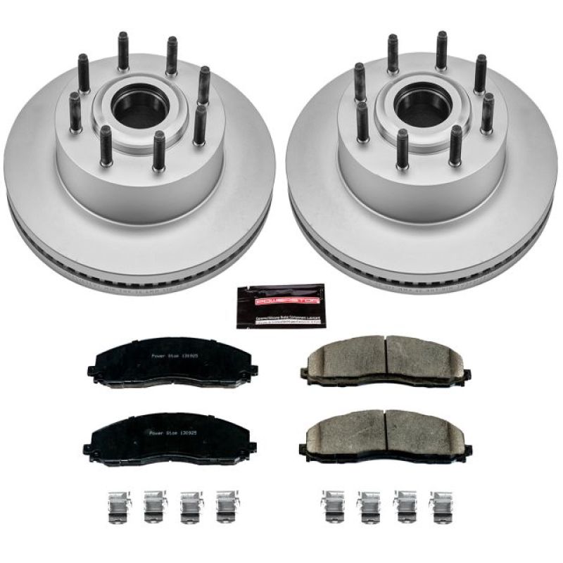 PSB Evolution Coated Rotor - Power Stop 13-22 Ford F-350 Super Duty Front Z17 Coated Brake Kit