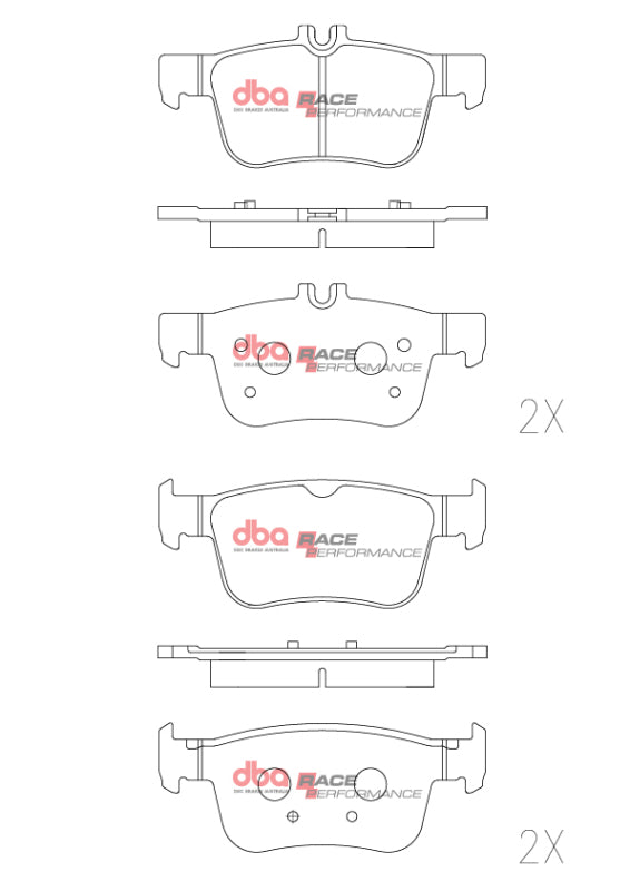DBA RP Performance Brake Pads - DBA 16-21 Honde Civic (Excl Si/Type-R) RP Performance Rear Brake Pads