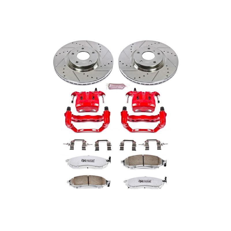 PSB Z26 Street Kit w/Cals - Power Stop 03-04 Infiniti M45 Front Z26 Street Warrior Brake Kit w/Calipers