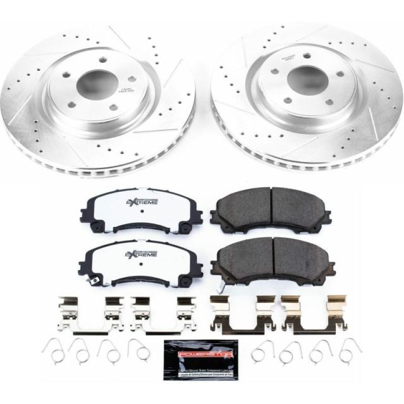 PSB Z26 Street Warrior Kit - Power Stop 14-19 Nissan Rogue Front Z26 Street Warrior Brake Kit