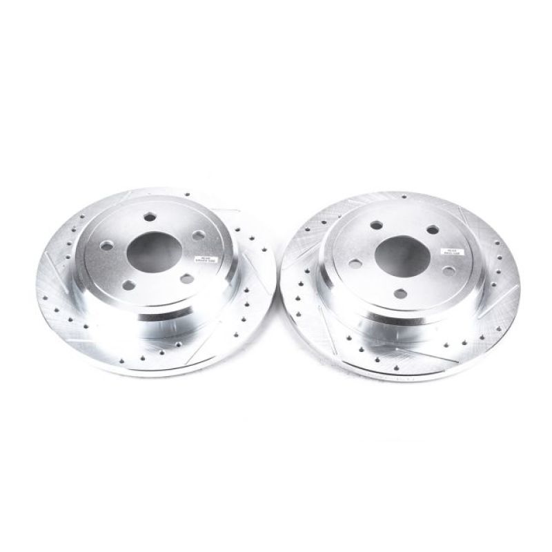 PSB Evolution Drill/Slot Rotor - Power Stop 06-10 Jeep Commander Rear Evolution Drilled & Slotted Rotors - Pair